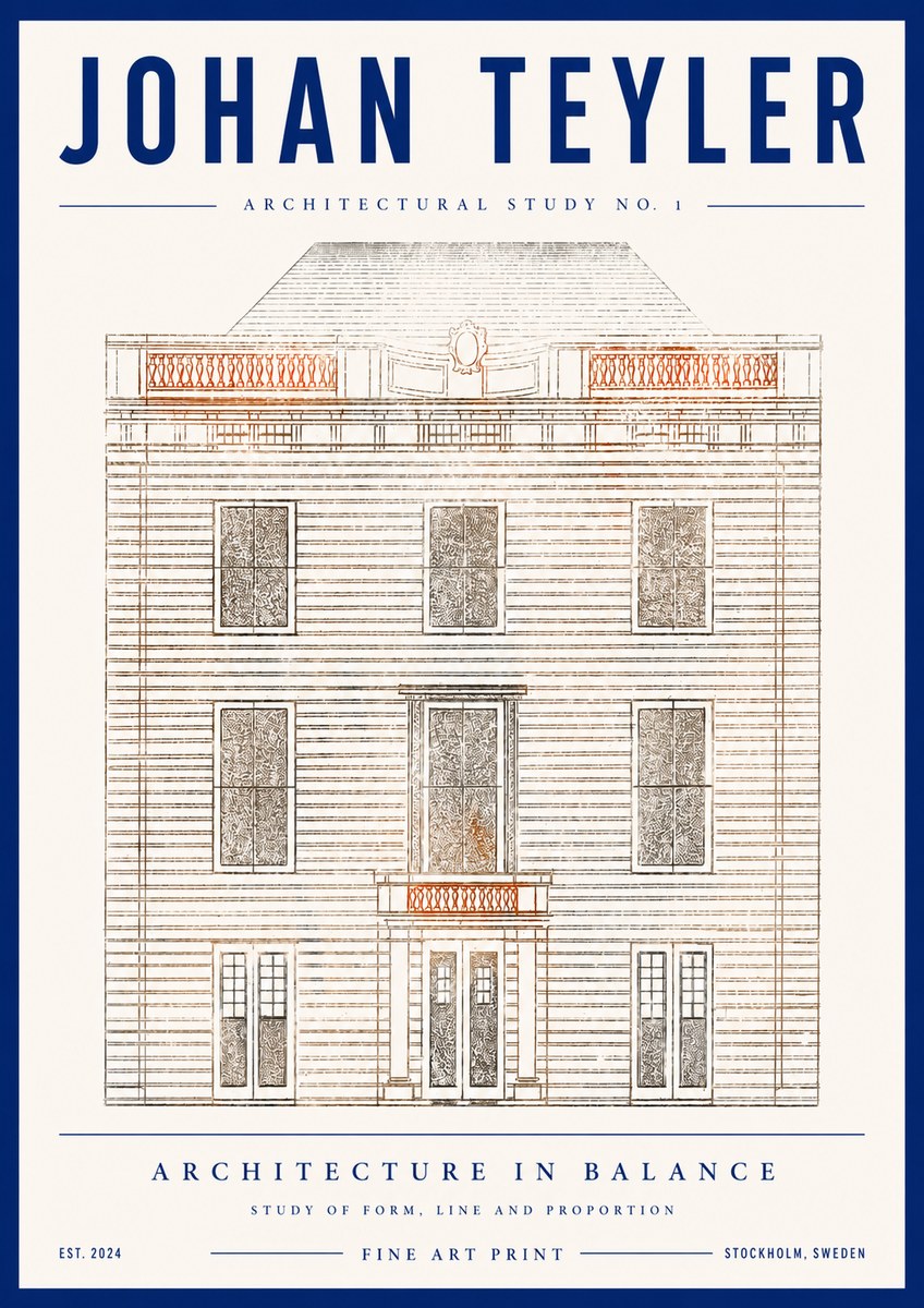 Johan Teyler Architectural Study No. 1 II No4 - Juliste