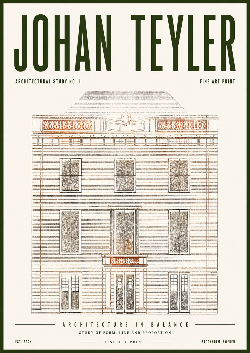 Johan Teyler Architectural Study No. 1 II No5 - Juliste