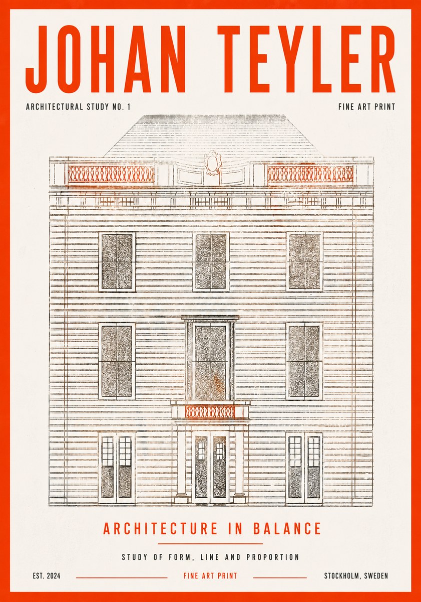 Johan Teyler Architectural Study No. 1 II No6 - Juliste