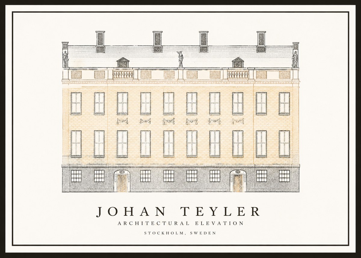 Johan Teyler Architectural Elevation No1 - Juliste