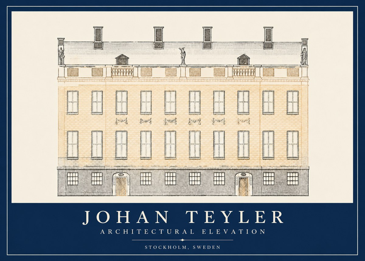 Johan Teyler Architectural Elevation No2 - Juliste