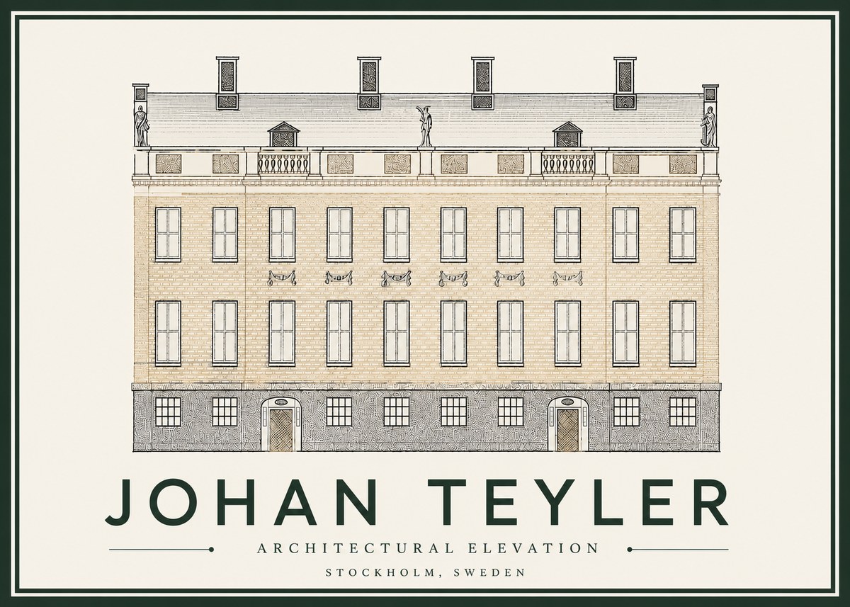 Johan Teyler Architectural Elevation No4 - Juliste