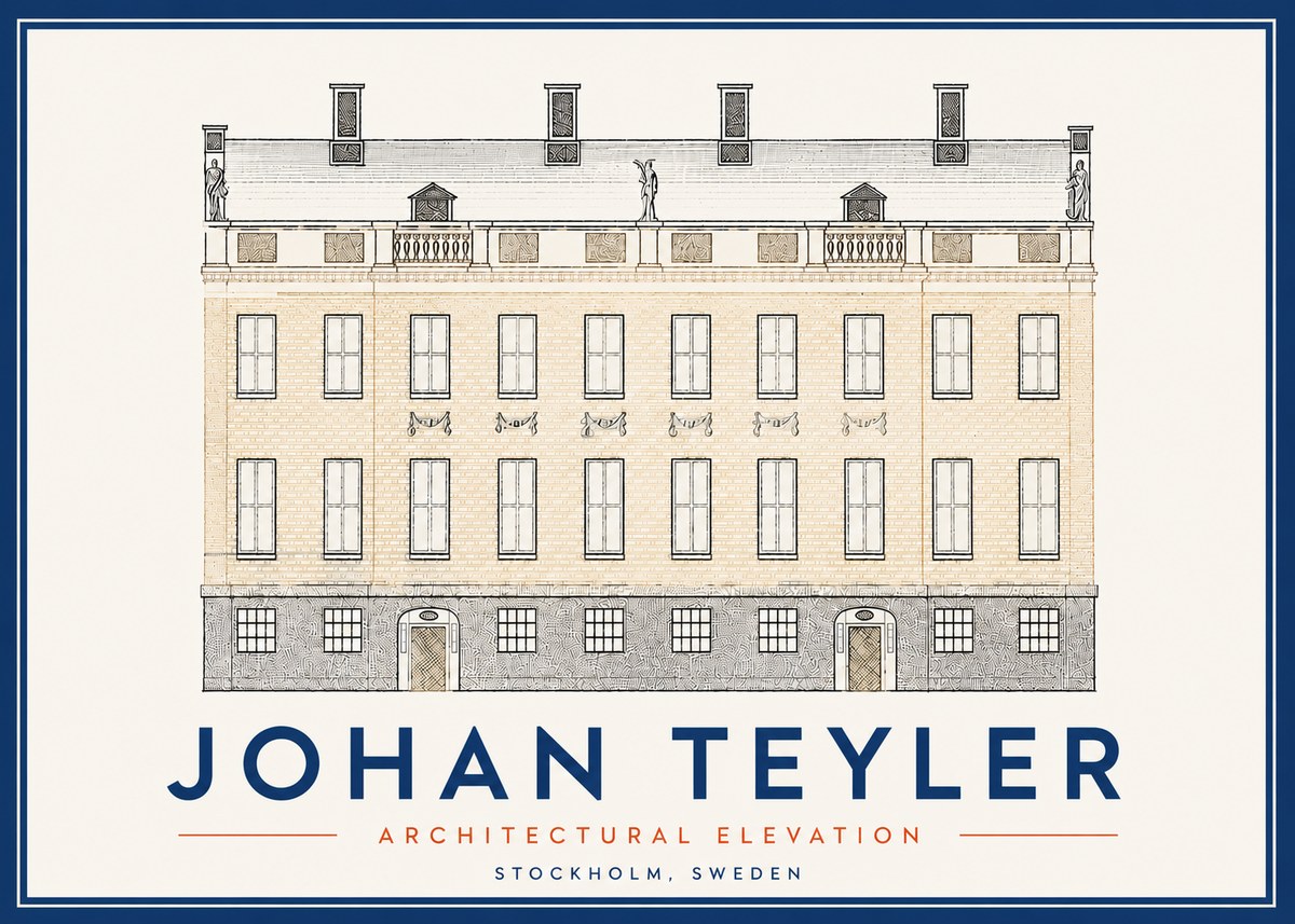 Johan Teyler Architectural Elevation No5 - Juliste