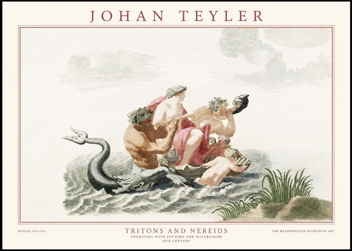 Johan Teyler Tritons and Nereids No1 - Juliste