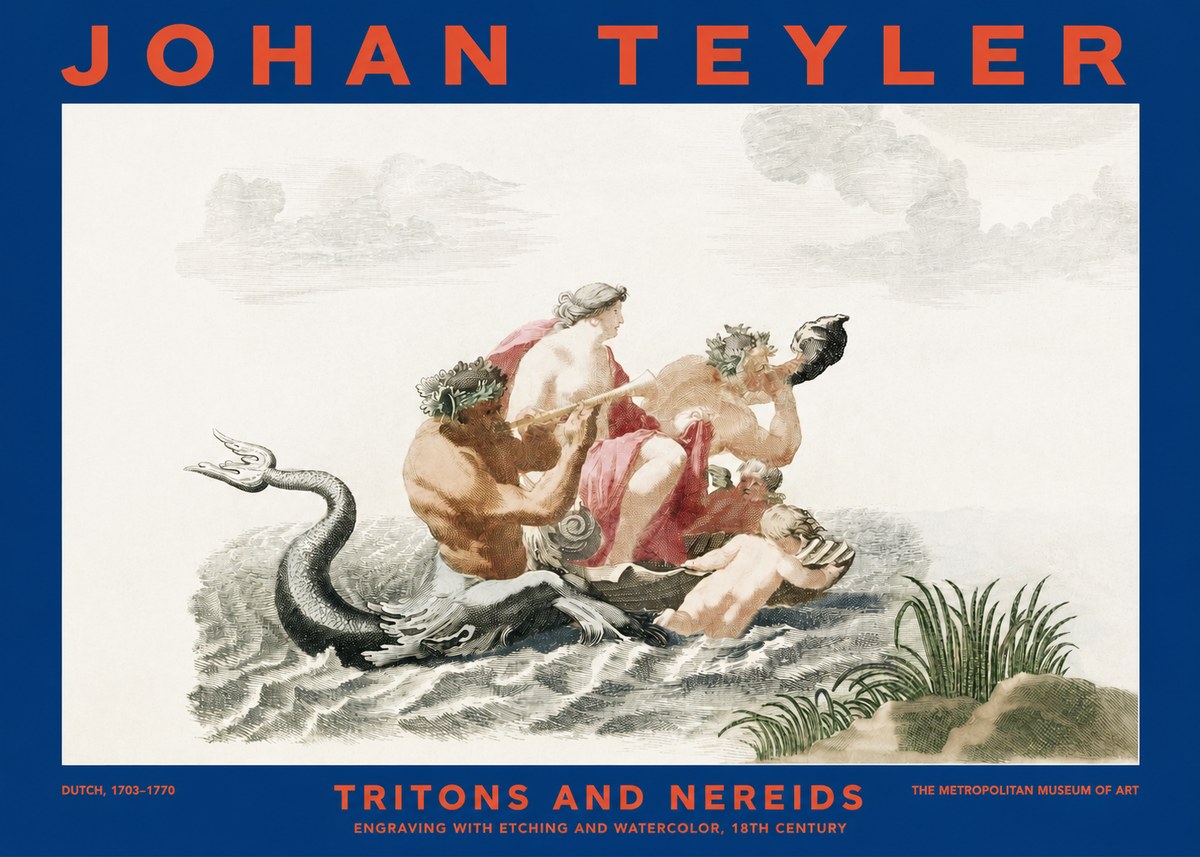 Johan Teyler Tritons and Nereids No2 - Juliste
