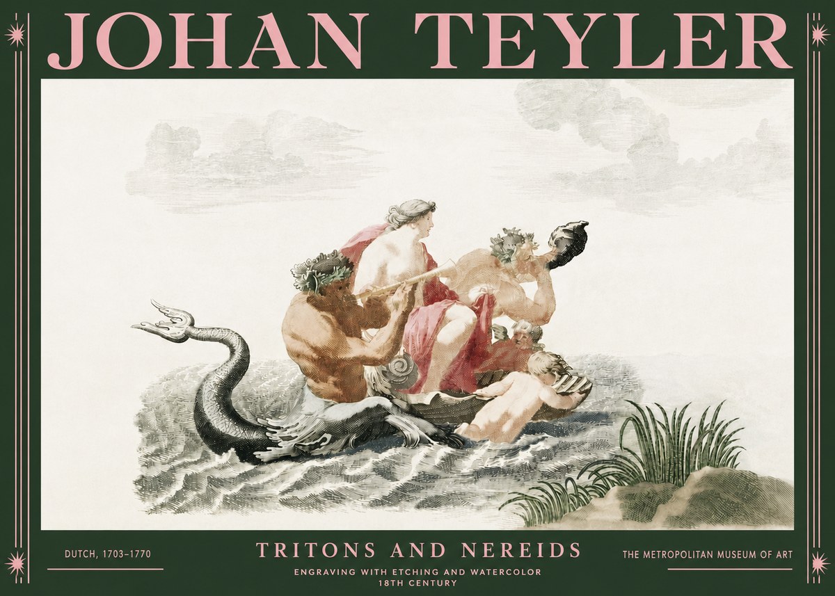Johan Teyler Tritons and Nereids No3 - Juliste