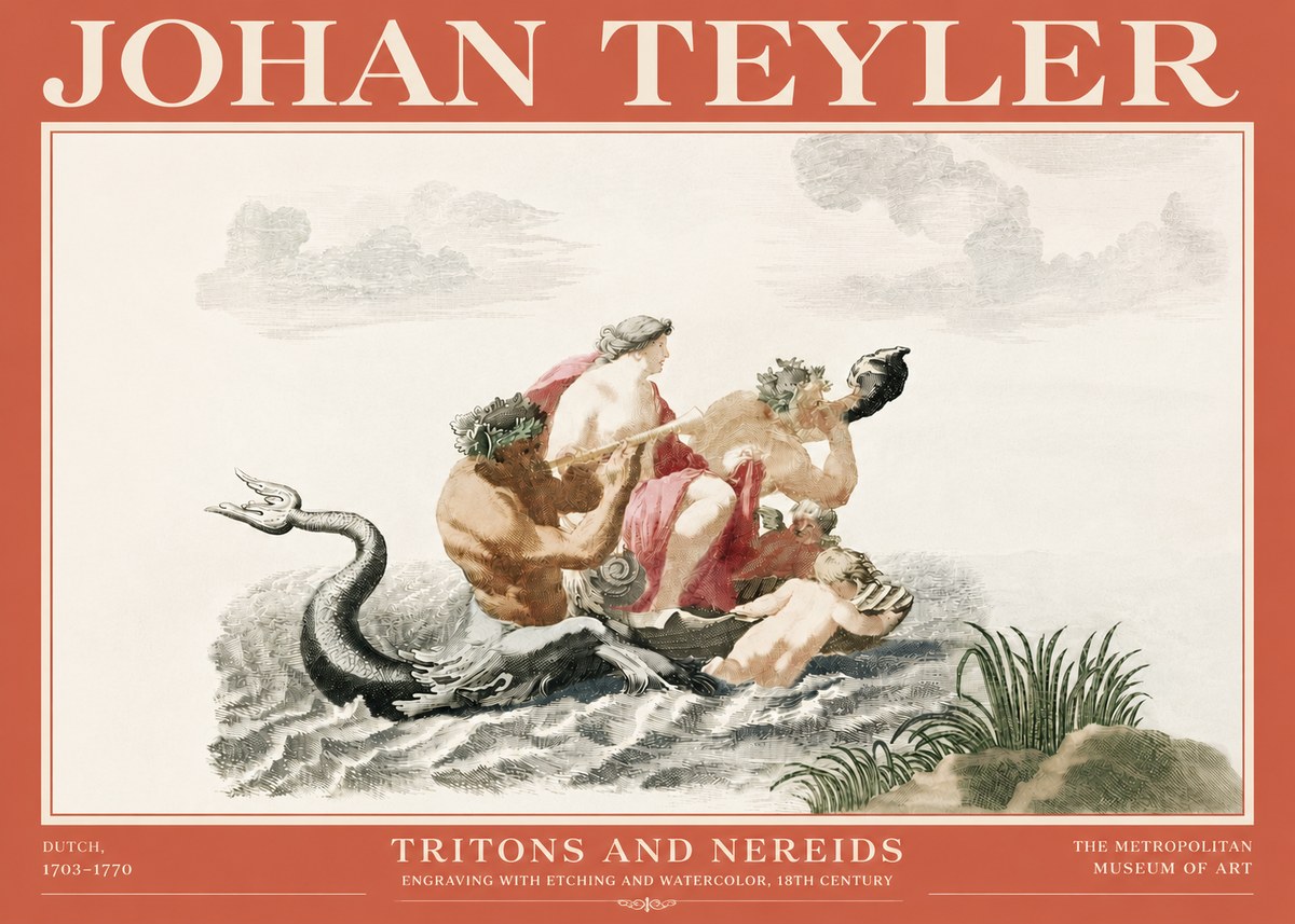 Johan Teyler Tritons and Nereids No4 - Juliste