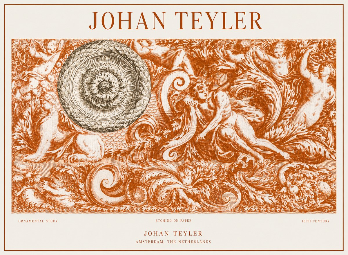 Johan Teyler Ornamental Study No1 - Juliste