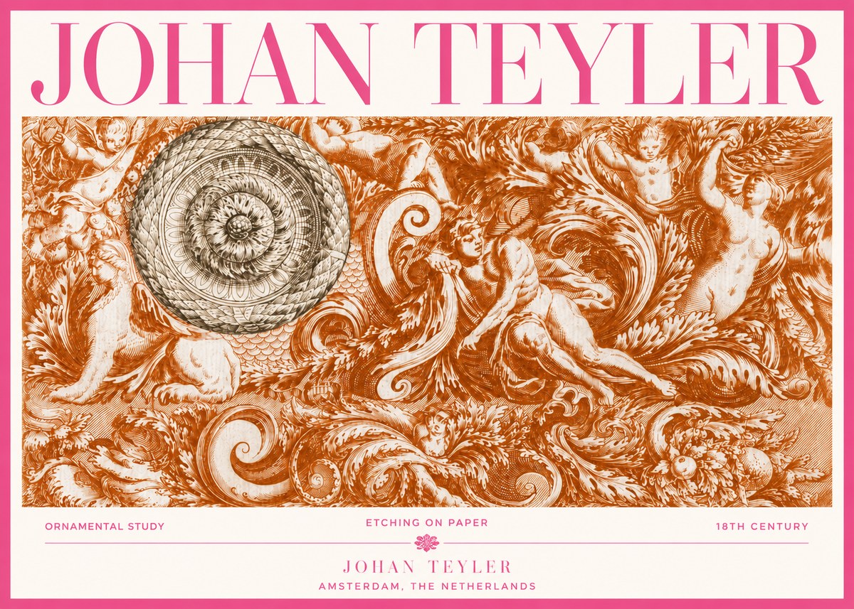 Johan Teyler Ornamental Study No3 - Juliste