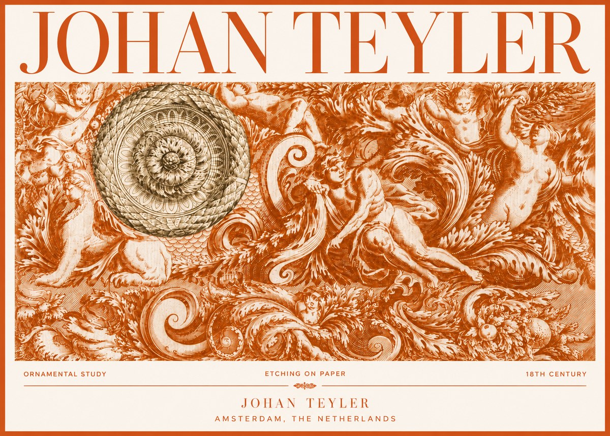 Johan Teyler Ornamental Study No4 - Juliste