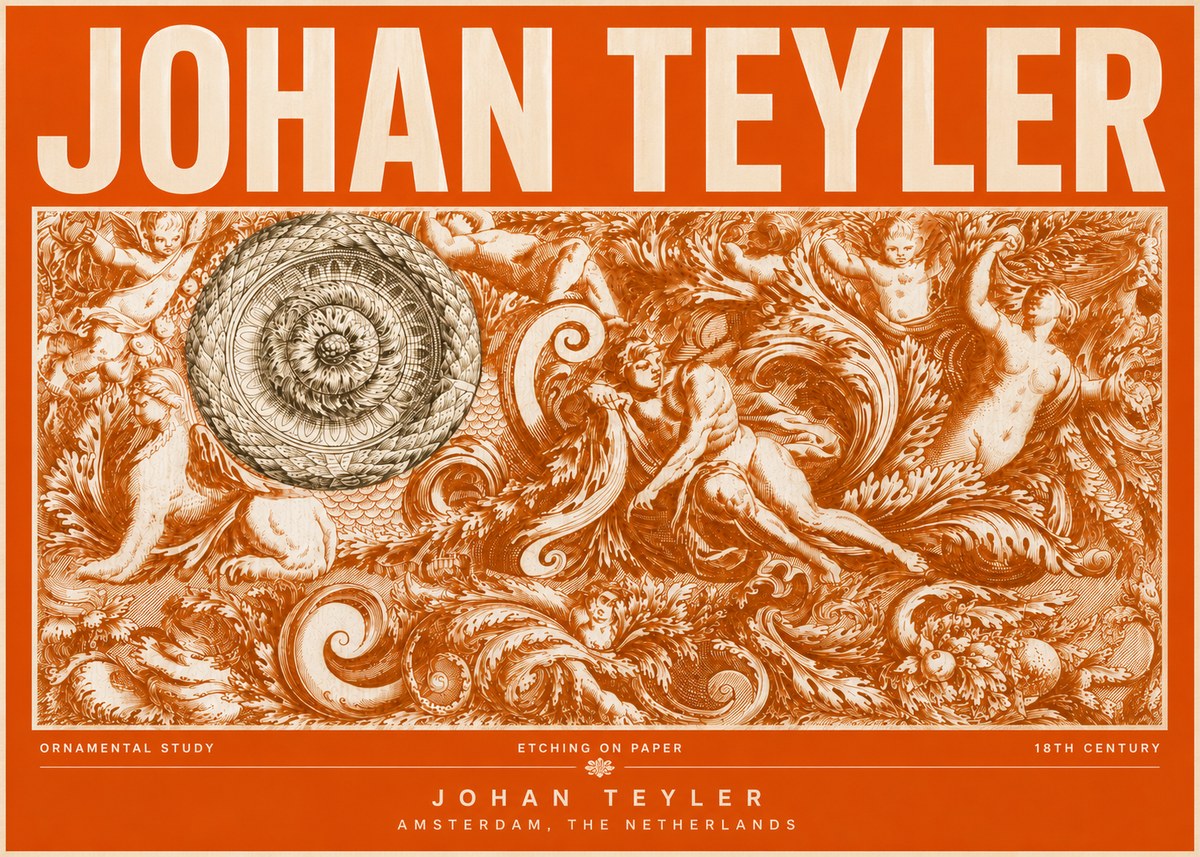 Johan Teyler Ornamental Study No6 - Juliste
