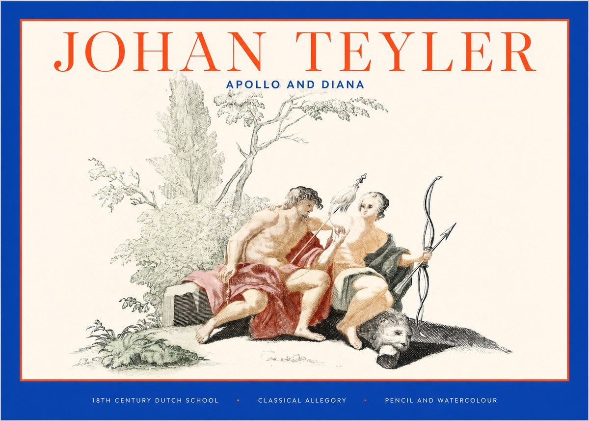 Johan Teyler Classical Study with Cupid and Symbols No6 - Juliste
