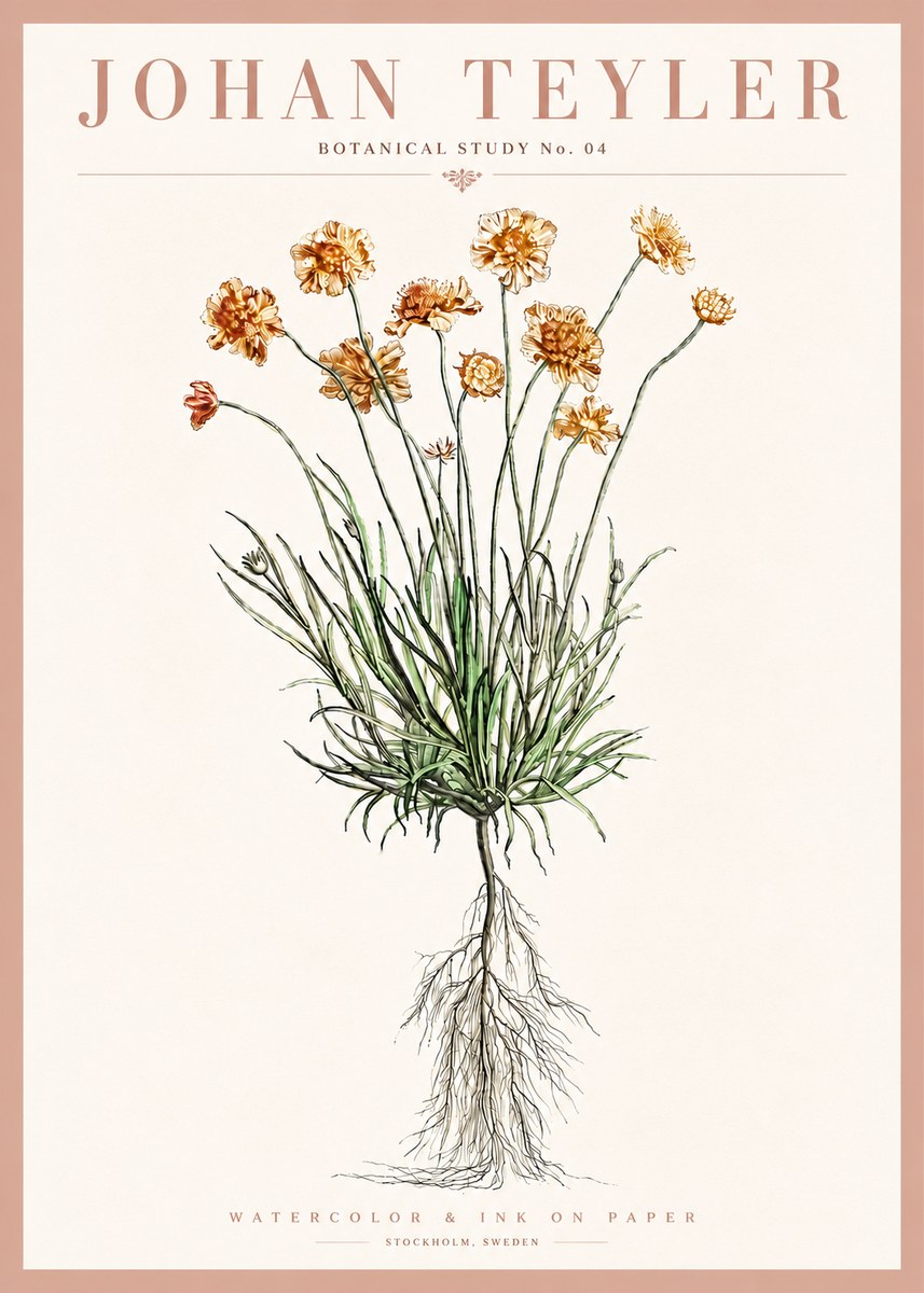 Johan Teyler Botanical Study No. 01 No4 - Juliste