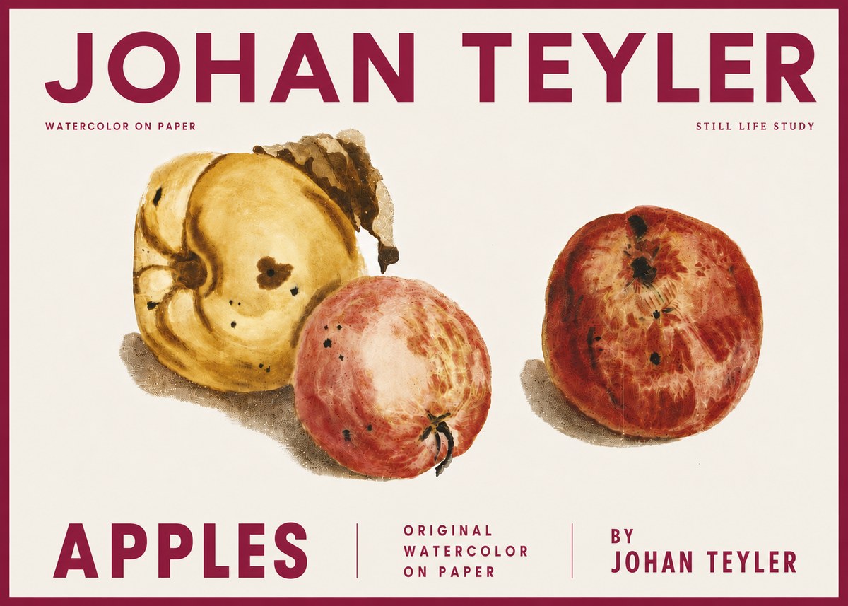 Johan Teyler Apples - Watercolor No5 - Juliste