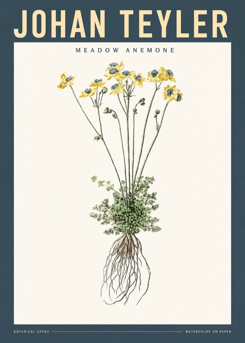 Johan Teyler Meadow Anemone No2 - Juliste