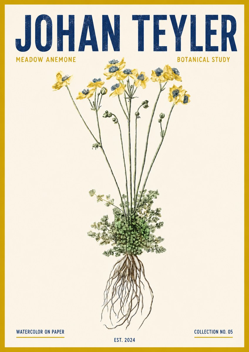Johan Teyler Meadow Anemone No5 - Juliste