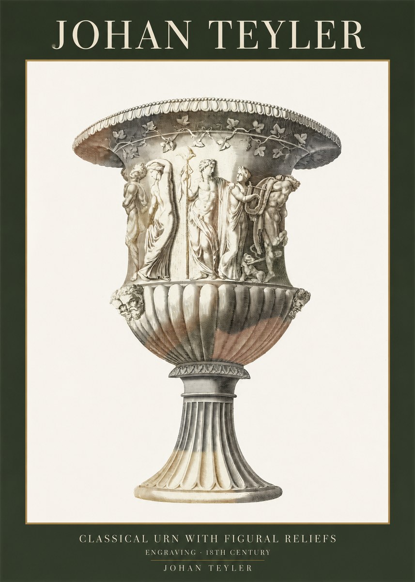 Johan Teyler Classical Urn with Figural Reliefs II No1 - Juliste