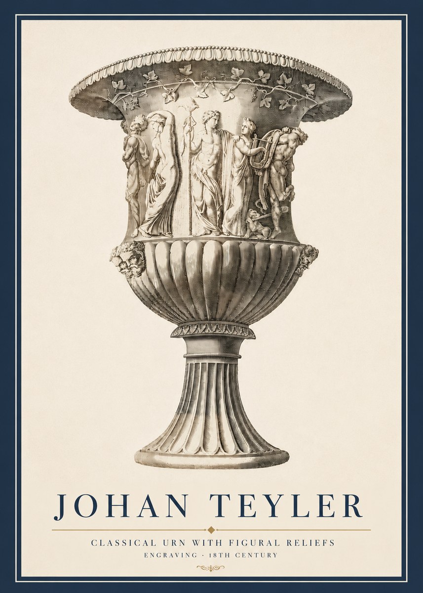 Johan Teyler Classical Urn with Figural Reliefs II No3 - Juliste