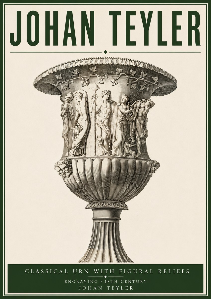 Johan Teyler Classical Urn with Figural Reliefs II No4 - Juliste