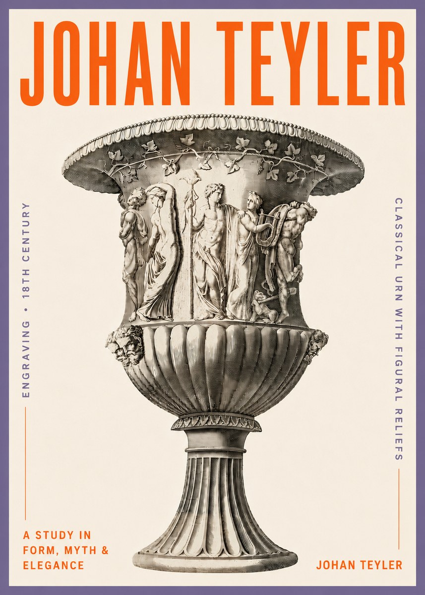 Johan Teyler Classical Urn with Figural Reliefs II No5 - Juliste