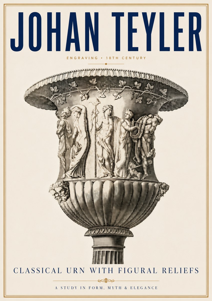 Johan Teyler Classical Urn with Figural Reliefs II No6 - Juliste