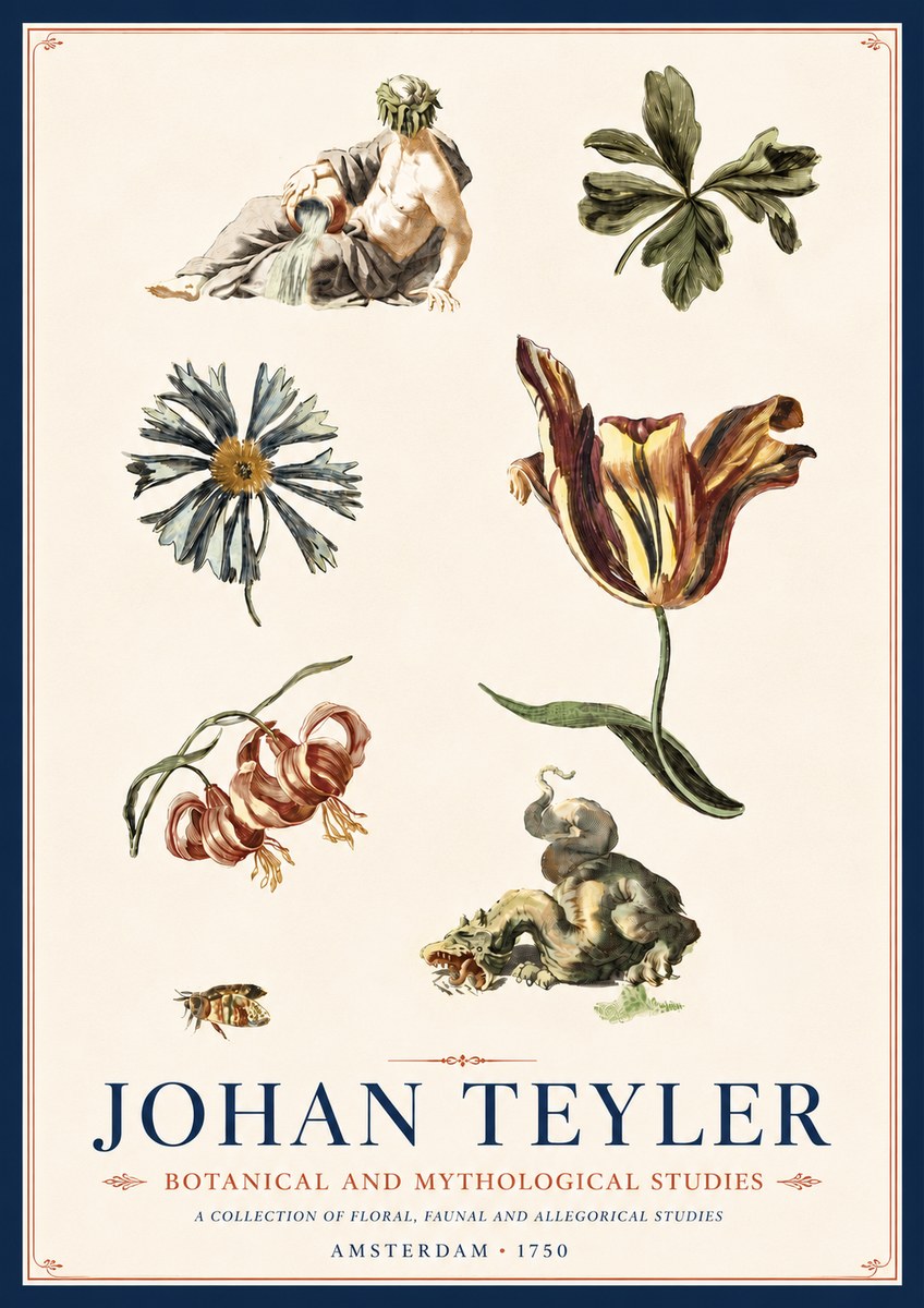 Johan Teyler Botanical and Mythological Studies No6 - Juliste