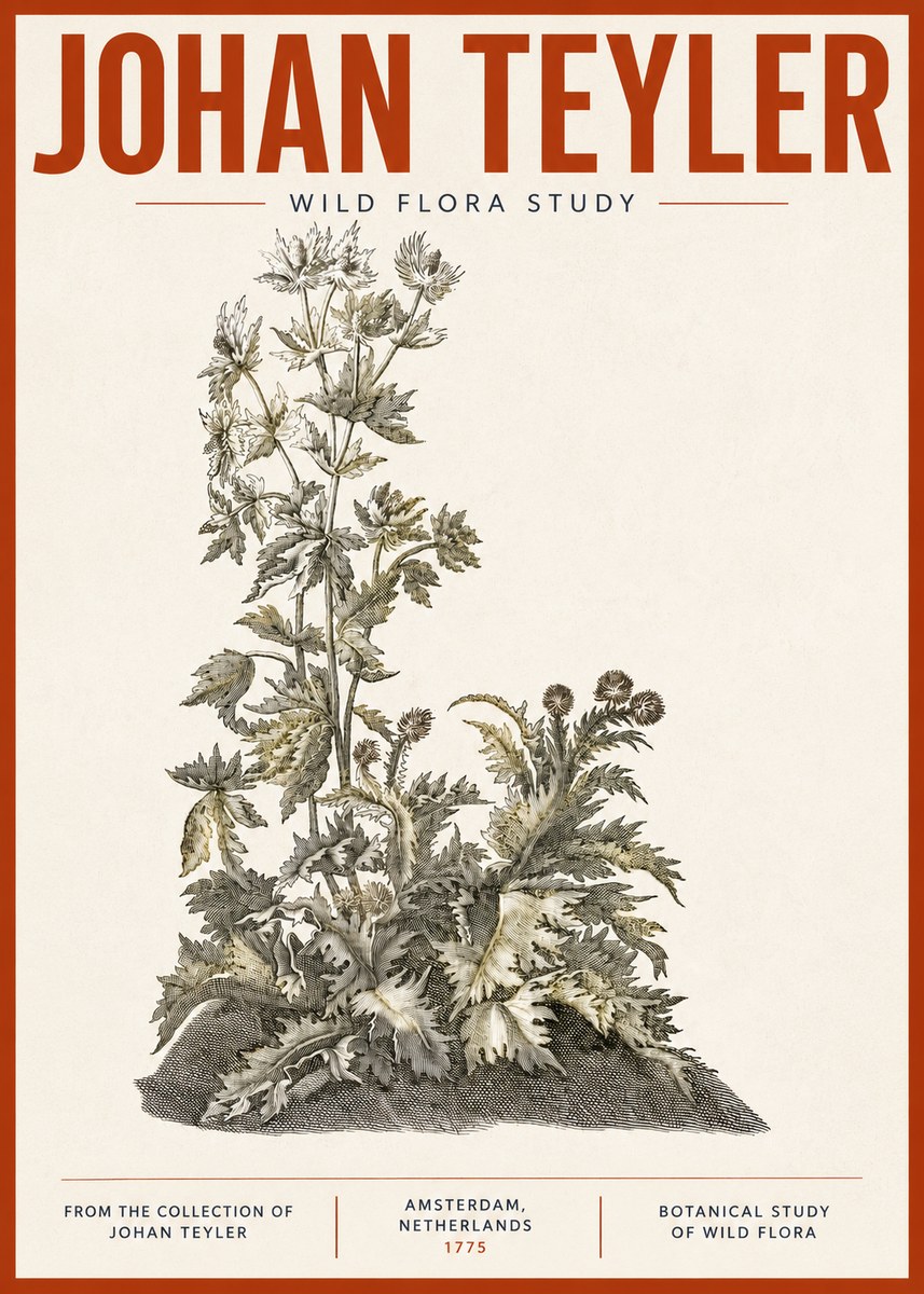 Johan Teyler Wild Flora Study No4 - Juliste