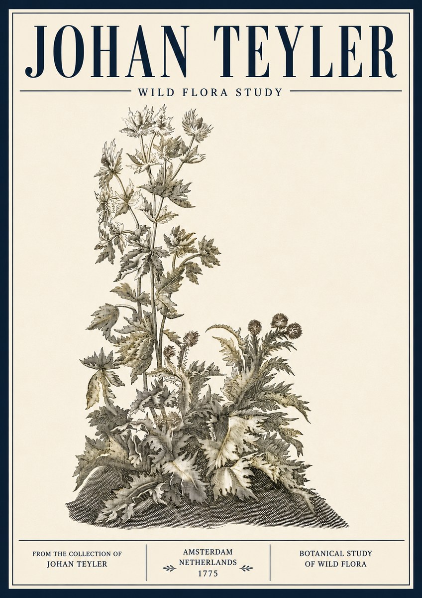 Johan Teyler Wild Flora Study No5 - Juliste