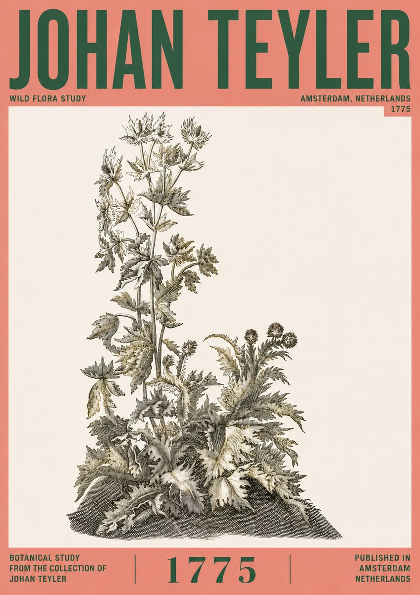 Johan Teyler Wild Flora Study No6 - Juliste