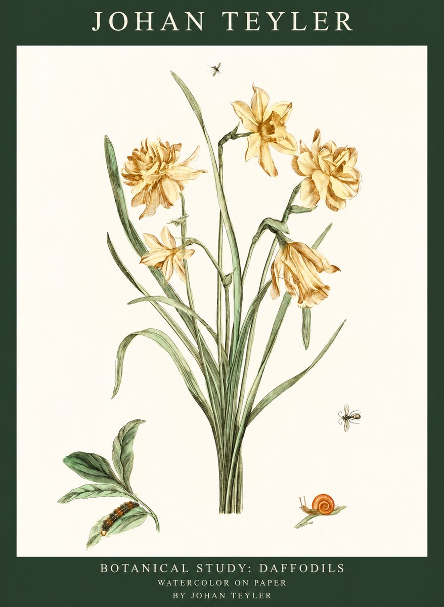 Johan Teyler Daffodils No3 - Juliste