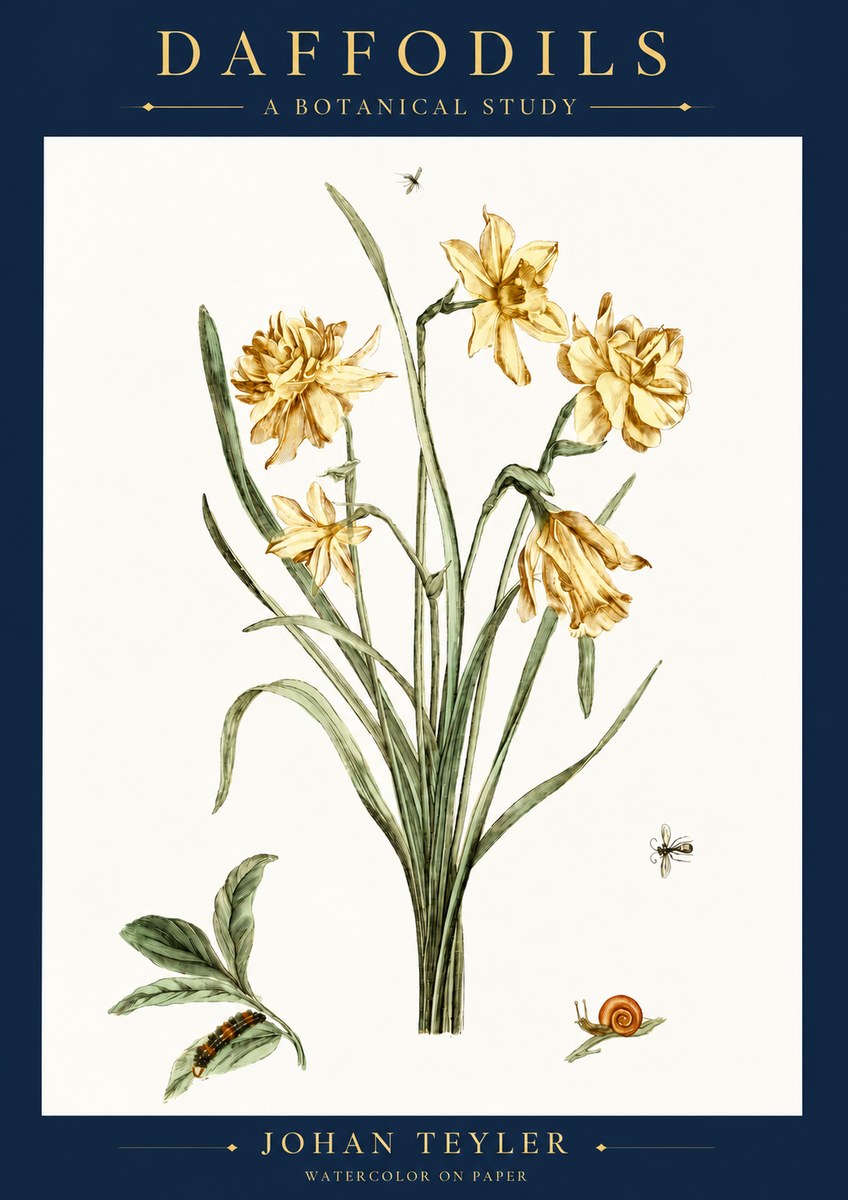 Johan Teyler Daffodils No6 - Juliste