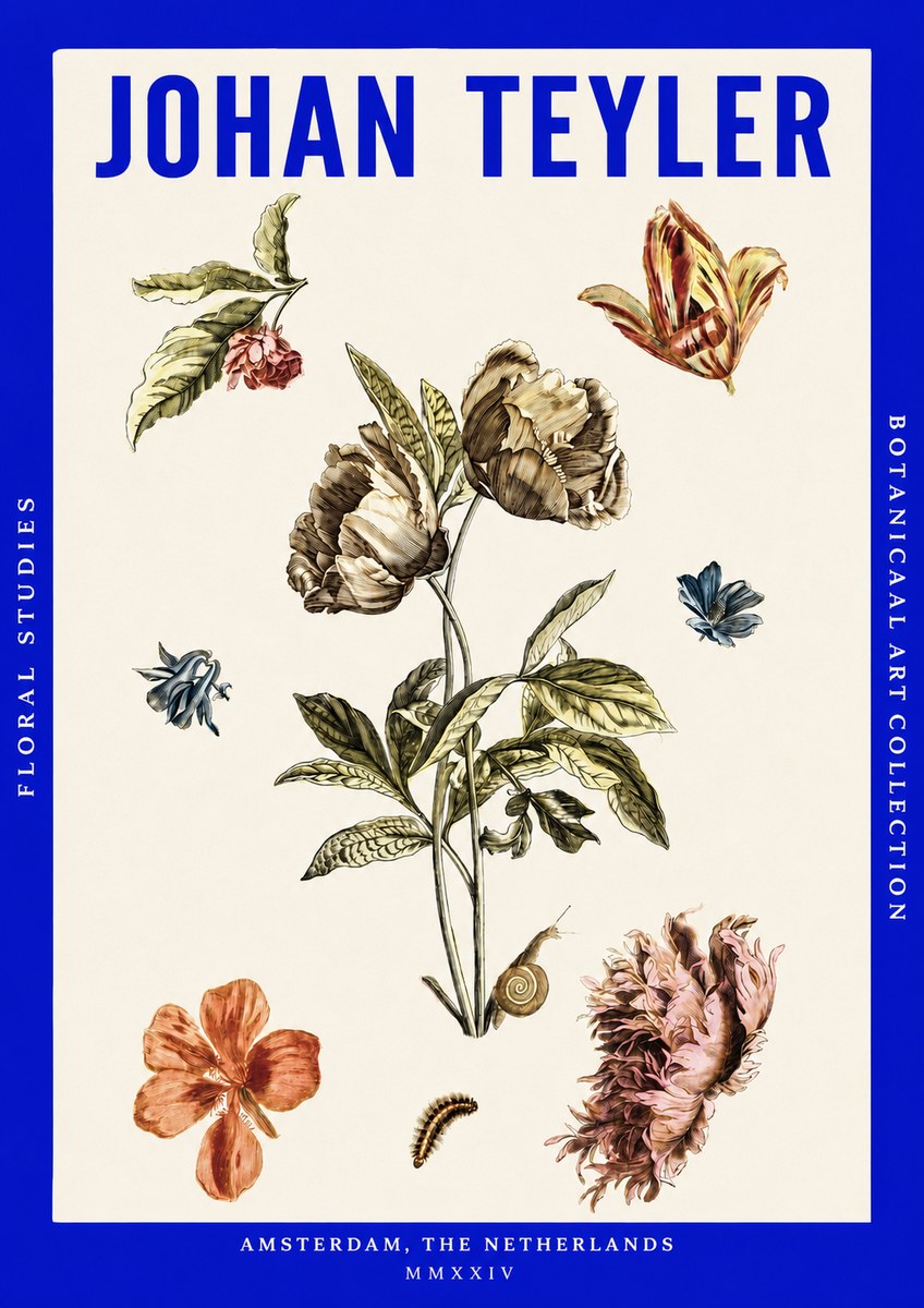 Johan Teyler Floral Studies No3 - Juliste