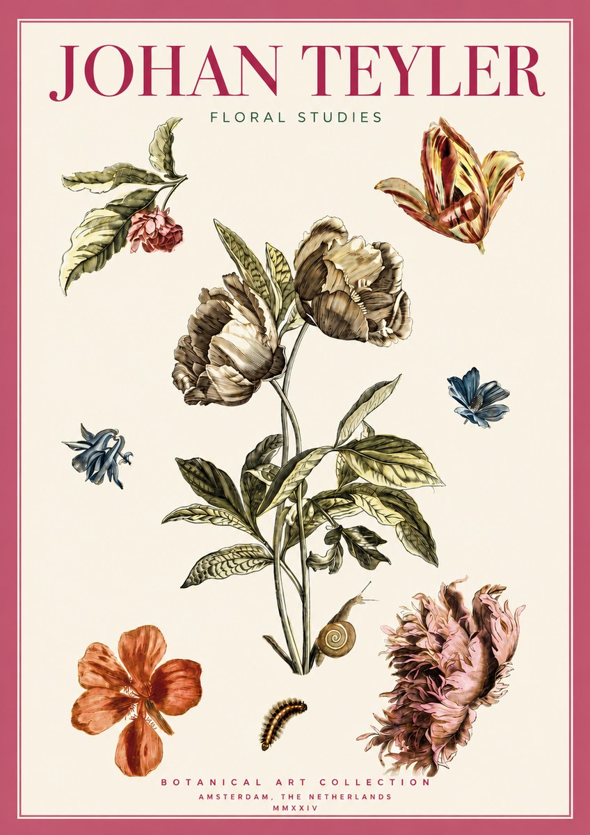 Johan Teyler Floral Studies No5 - Juliste