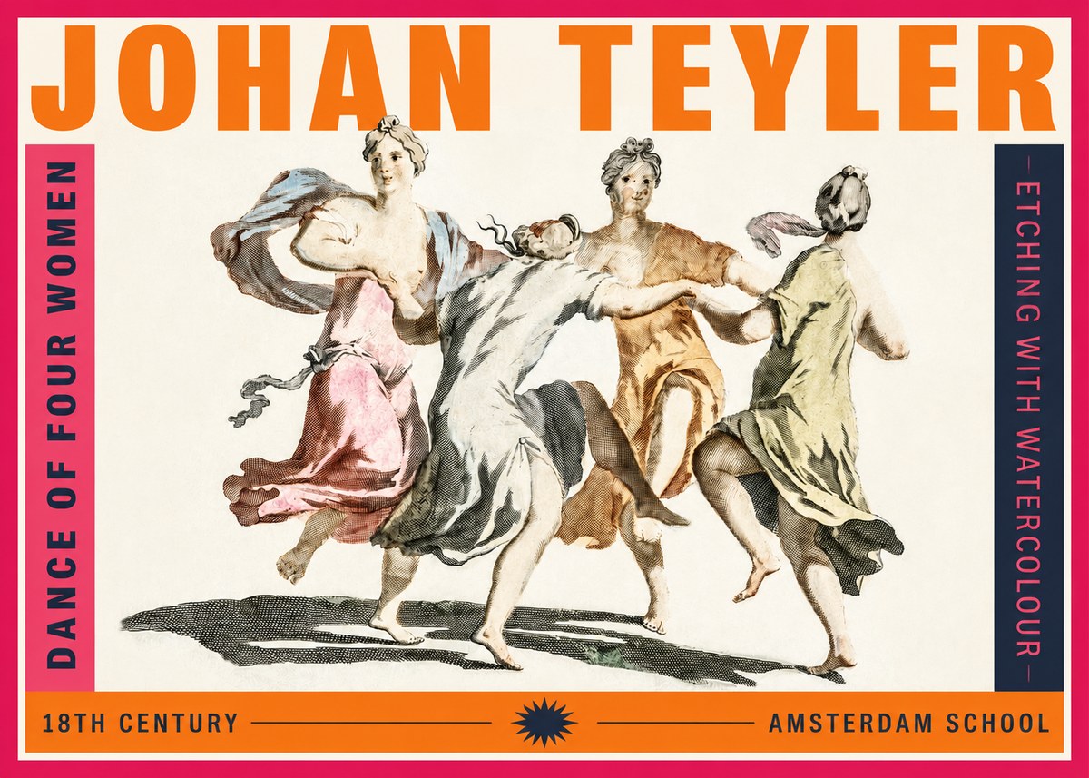 Johan Teyler Dance of Four Women No2 - Juliste