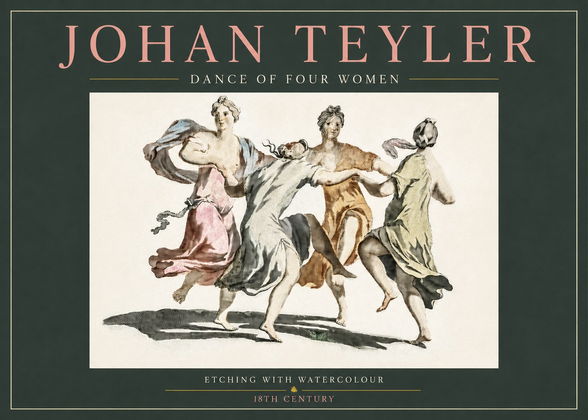 Johan Teyler Dance of Four Women No3 - Juliste