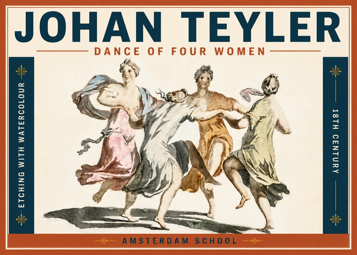 Johan Teyler Dance of Four Women No5 - Juliste