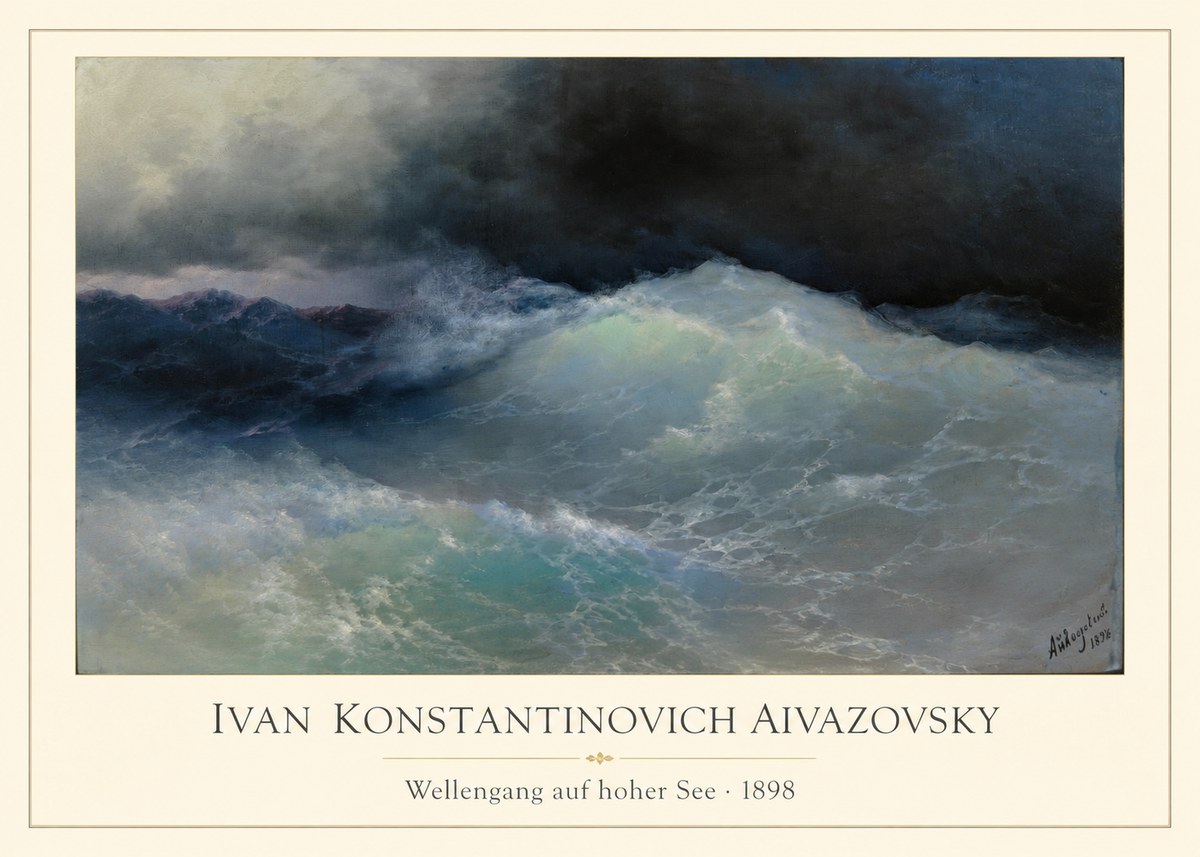 Ivan Konstantinovich Aivazovsky Wellengang Auf Hoher See No1 - Juliste