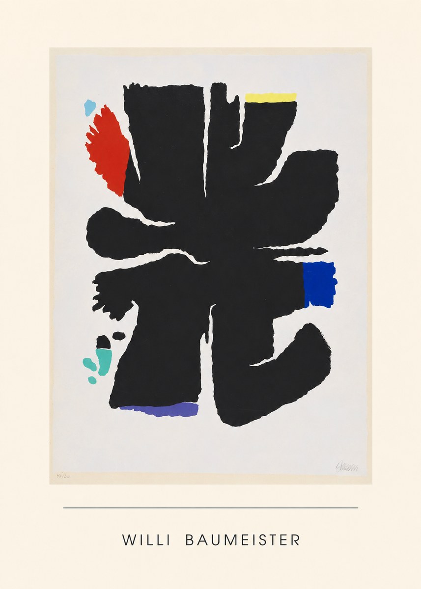 Willi Baumeister Abstract Composition No4 - Juliste