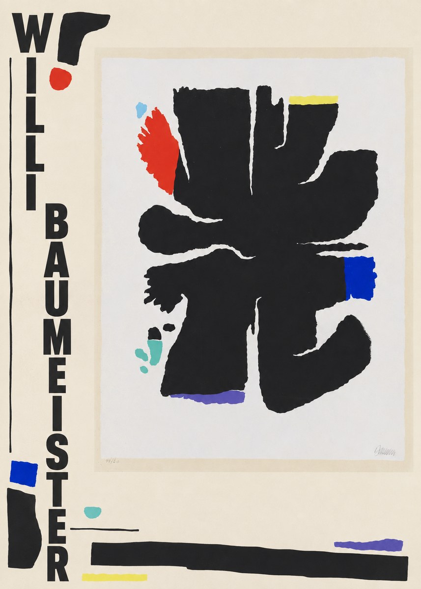 Willi Baumeister Abstract Composition No6 - Juliste