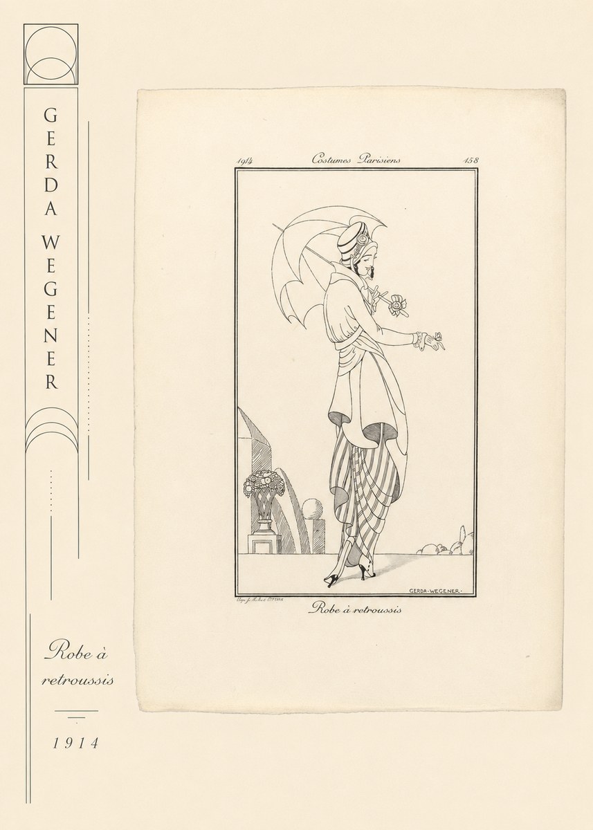 Gerda Wegener Robe À Retroussis No2 - Juliste
