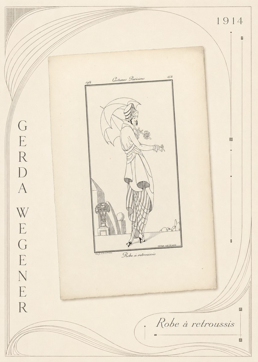 Gerda Wegener Robe À Retroussis No5 - Juliste