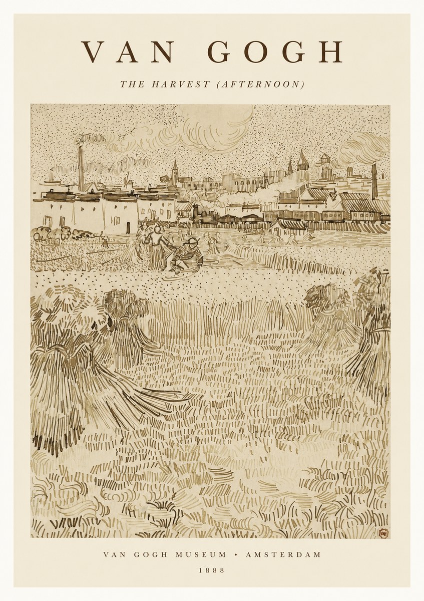 Van Gogh The Harvest (Afternoon) No1 - Juliste