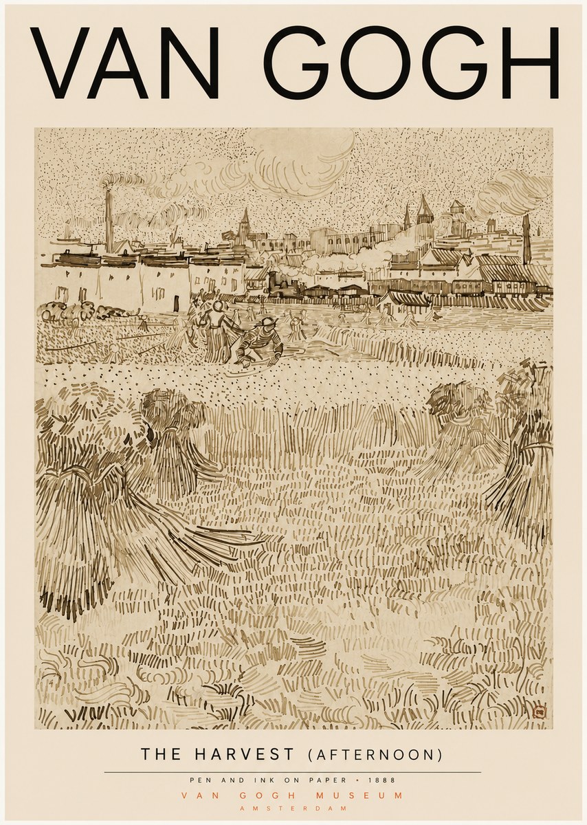 Van Gogh The Harvest (Afternoon) No3 - Juliste