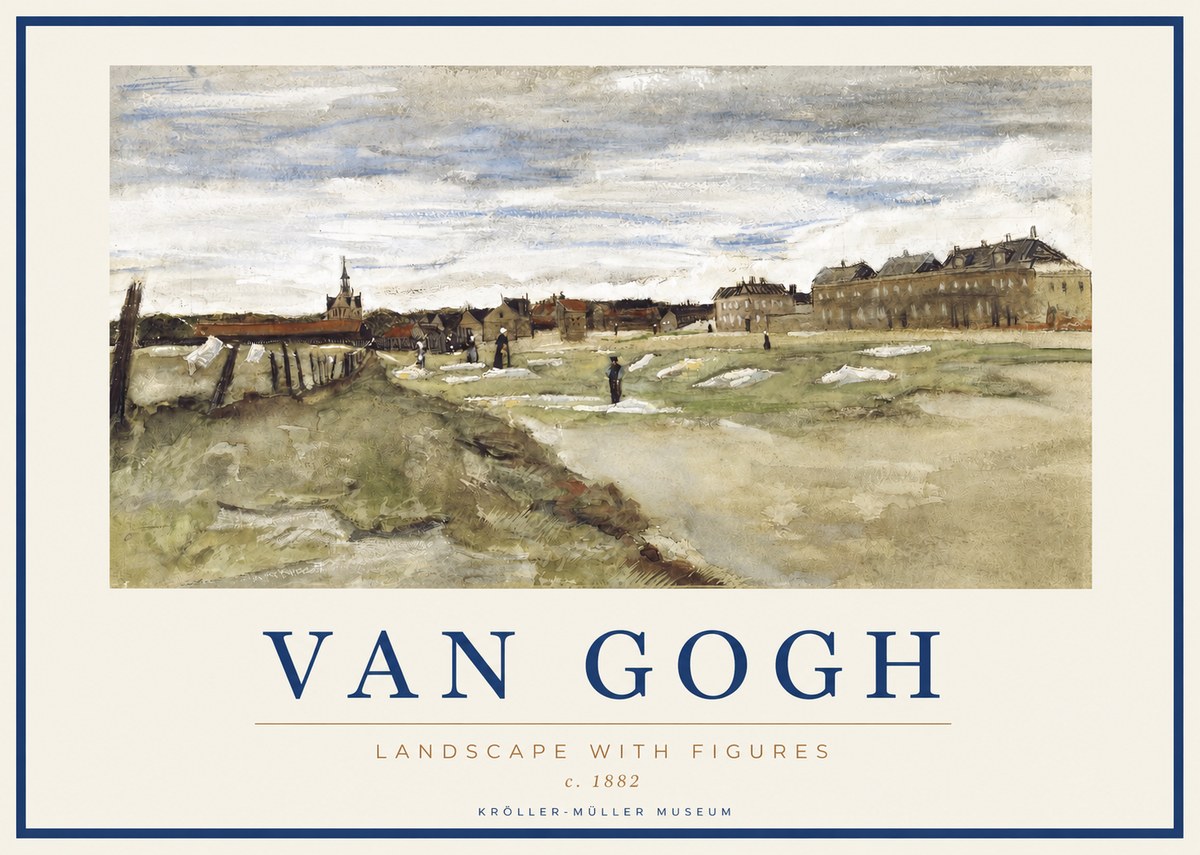 Van Gogh Landscape with Figures No2 - Juliste