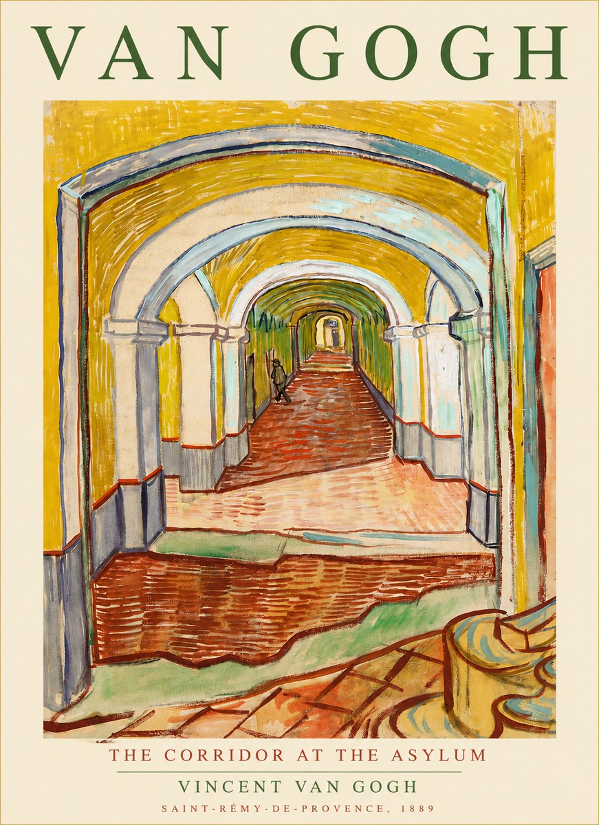 Van Gogh The Corridor at the Asylum No3 - Juliste