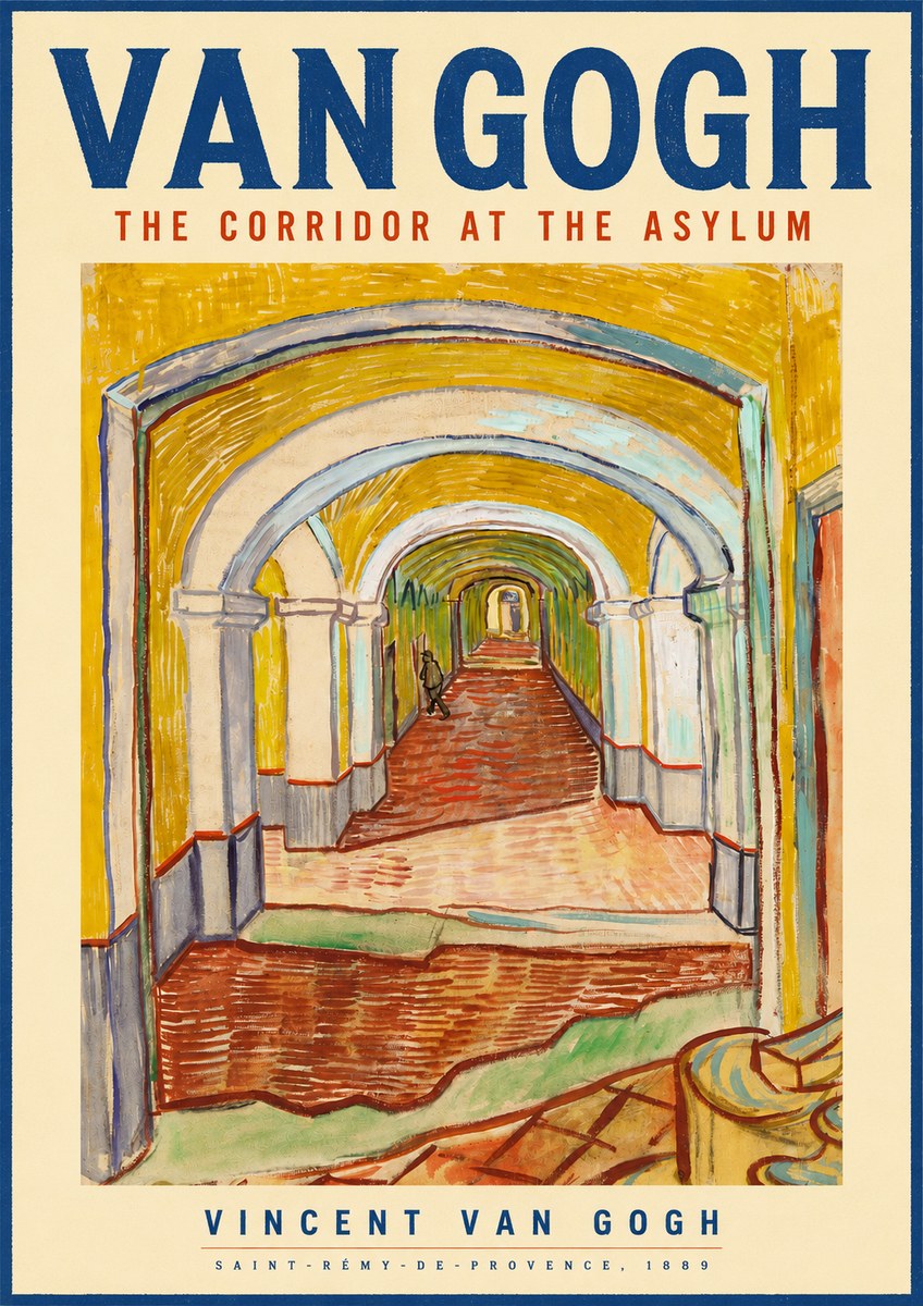 Van Gogh The Corridor at the Asylum No4 - Juliste