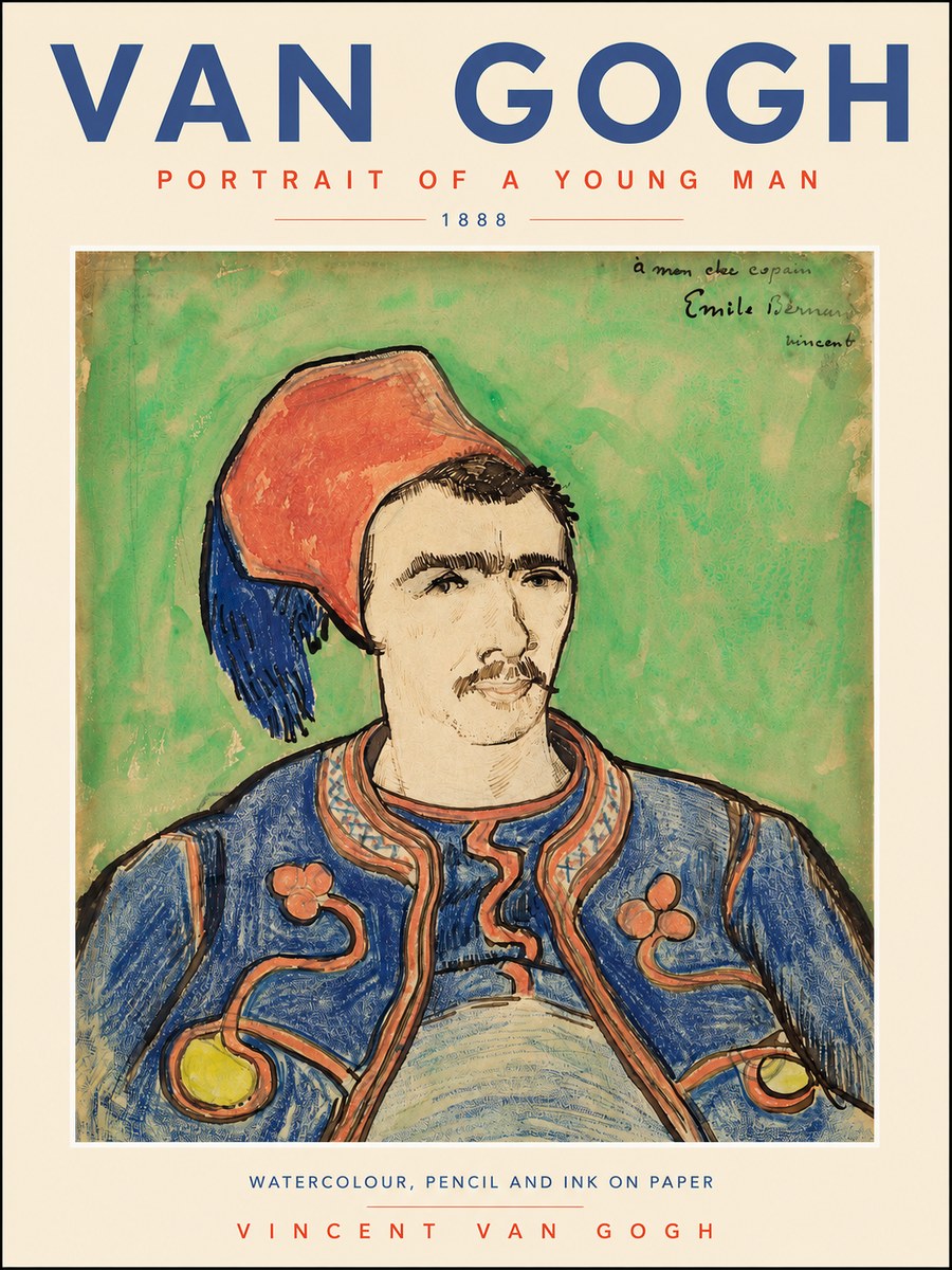 Van Gogh Portrait of a Young Man No4 - Juliste
