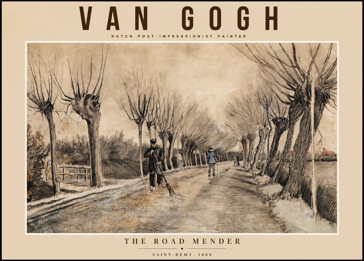Van Gogh The Road Mender I No3 - Juliste