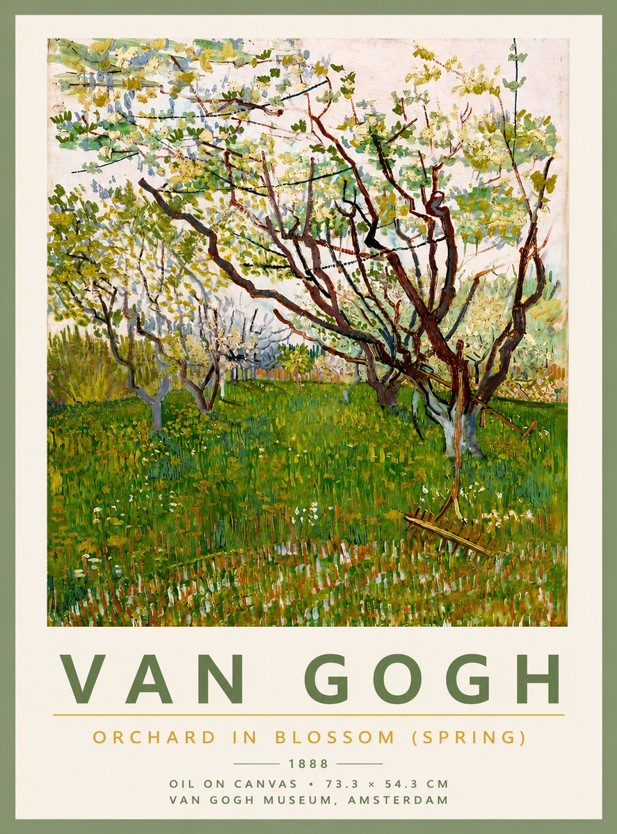 Van Gogh Orchard in Blossom (Spring) No4 - Juliste