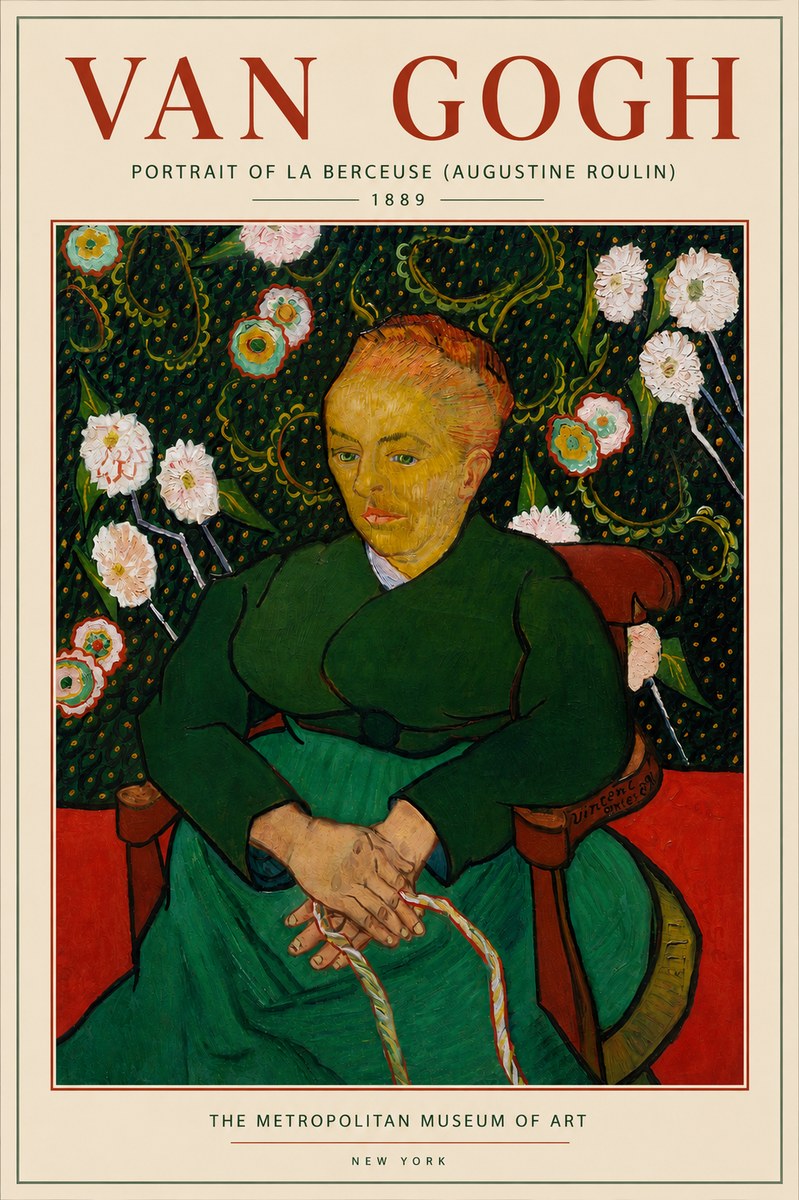 Van Gogh Portrait of La Berceuse (Augustine Roulin) No4 - Juliste